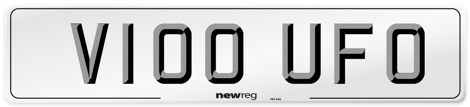V100 UFO Front Number Plate