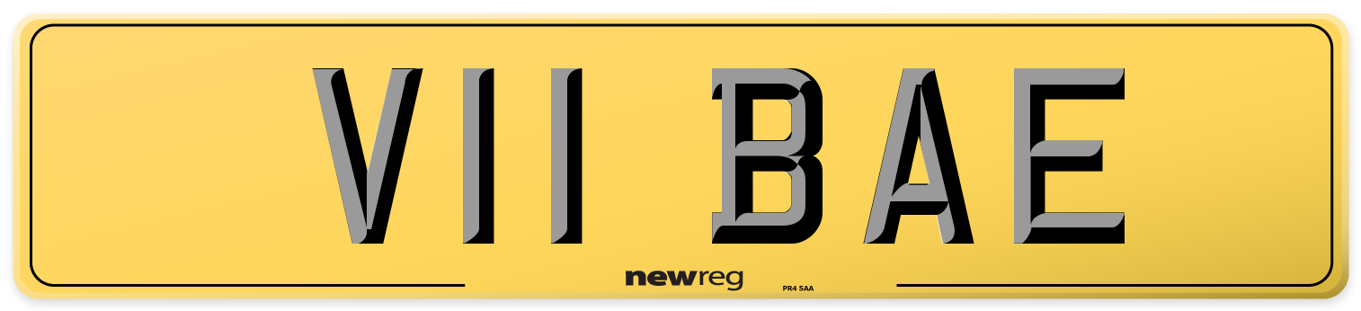 V11 BAE Rear Number Plate