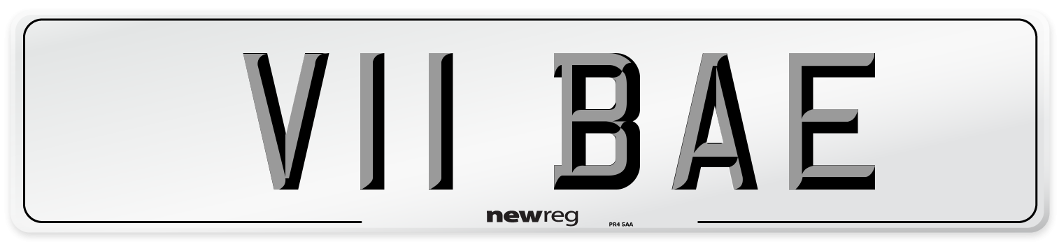 V11 BAE Front Number Plate