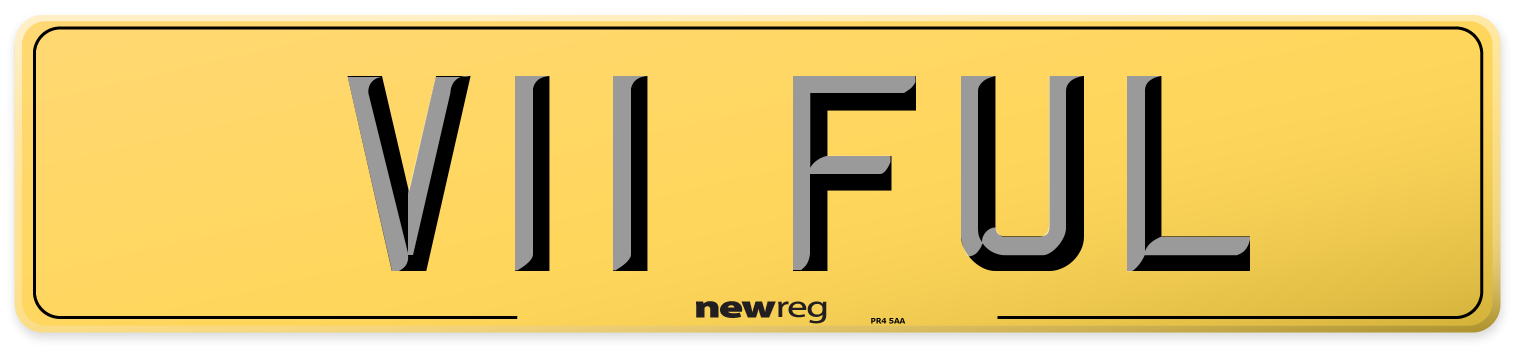 V11 FUL Rear Number Plate