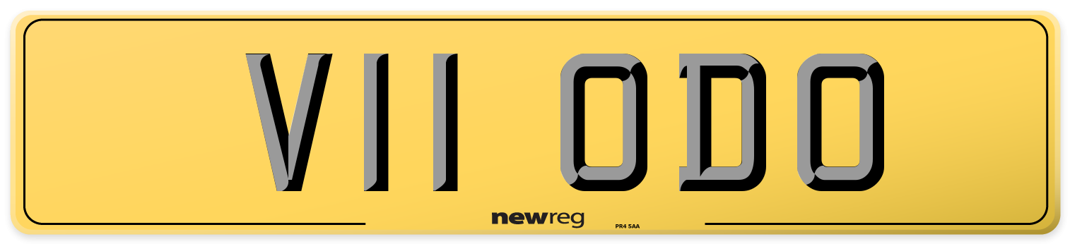 V11 ODO Rear Number Plate