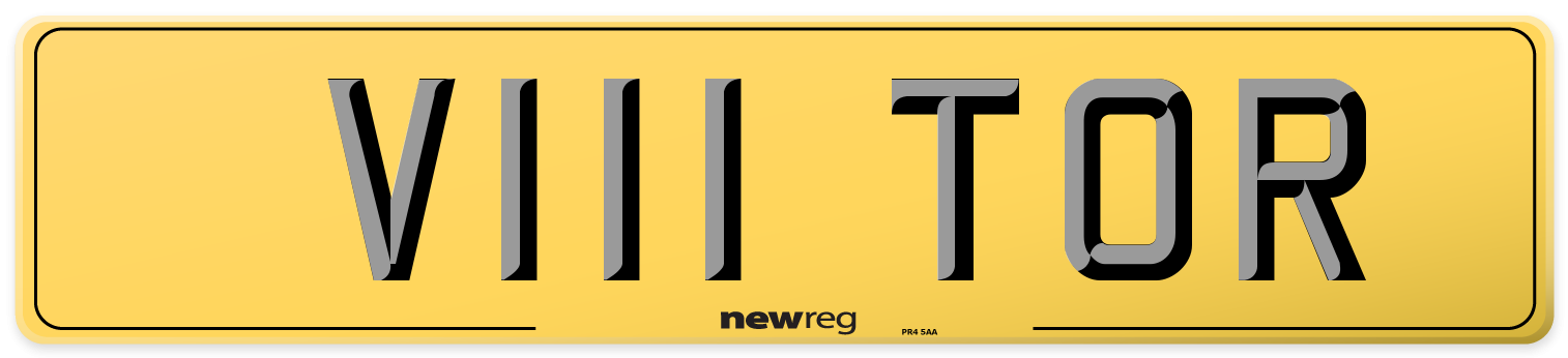 V111 TOR Rear Number Plate