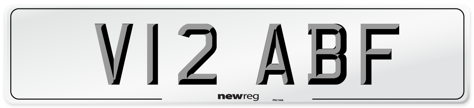 V12 ABF Front Number Plate
