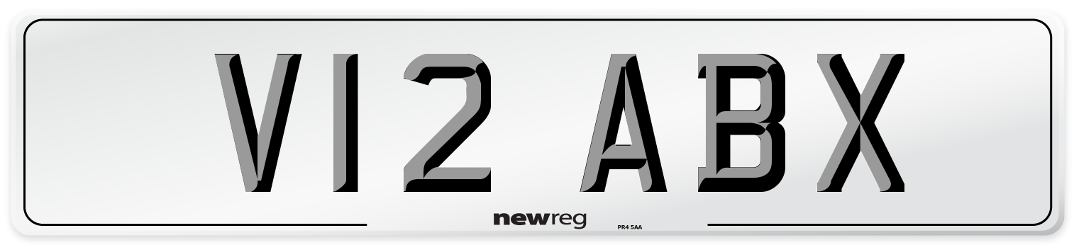 V12 ABX Front Number Plate