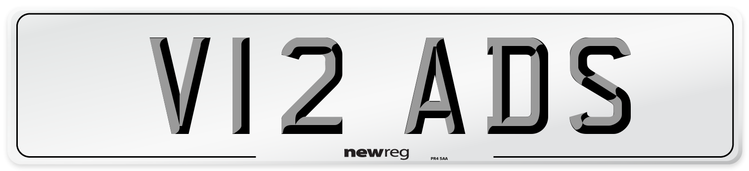 V12 ADS Front Number Plate