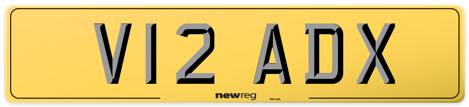 V12 ADX Rear Number Plate