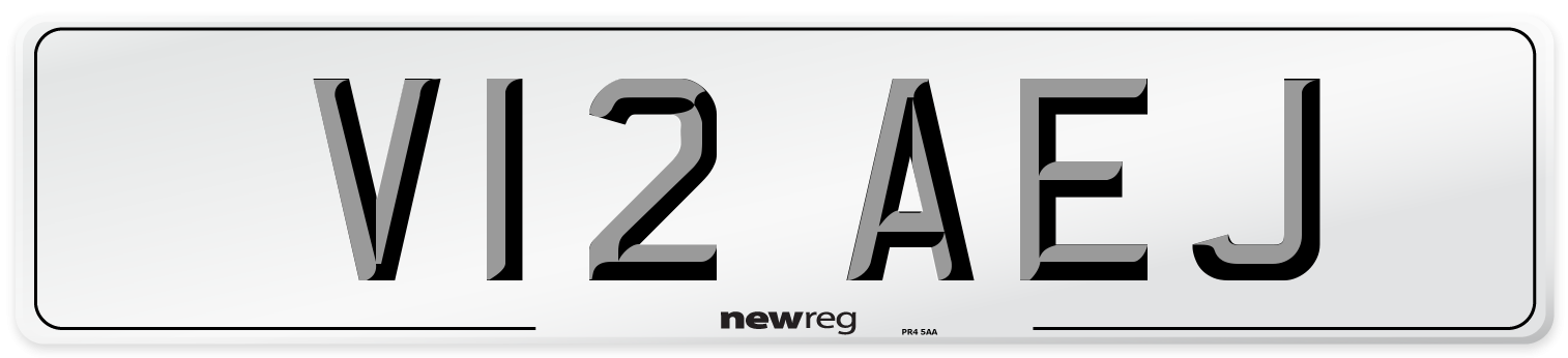 V12 AEJ Front Number Plate
