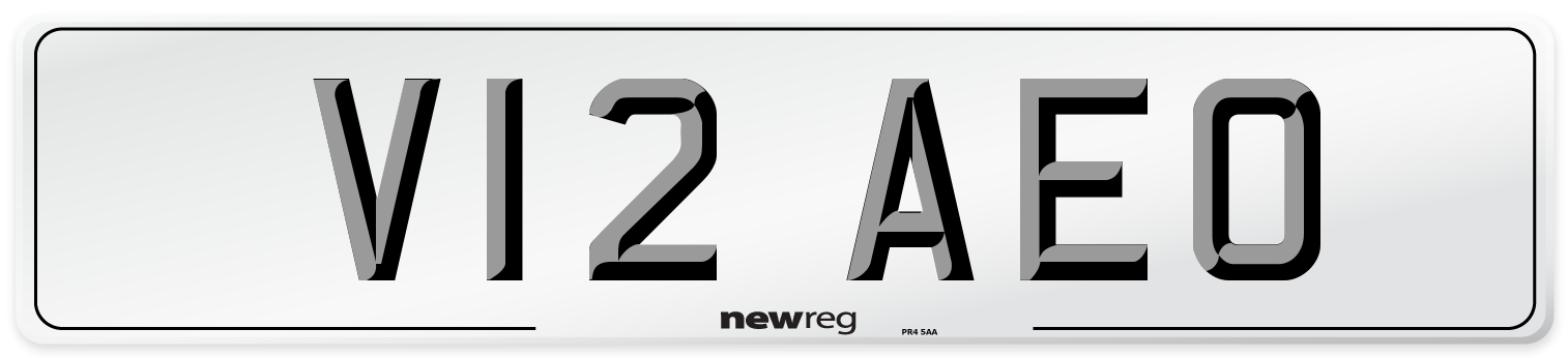 V12 AEO Front Number Plate