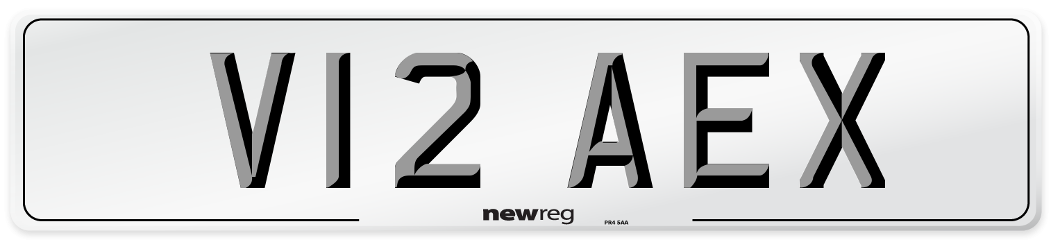 V12 AEX Front Number Plate