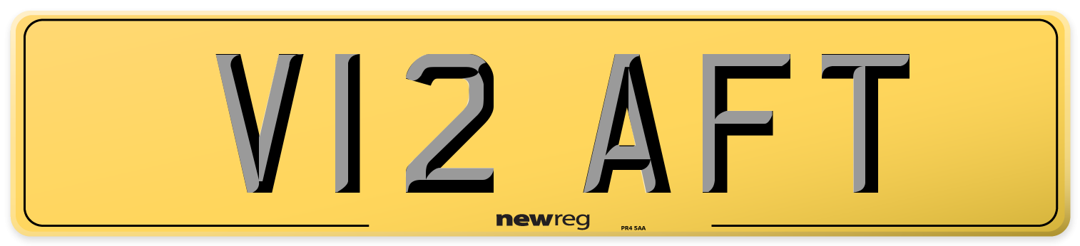 V12 AFT Rear Number Plate