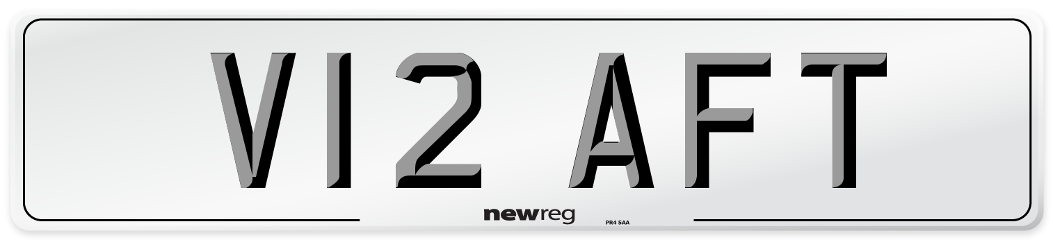 V12 AFT Front Number Plate