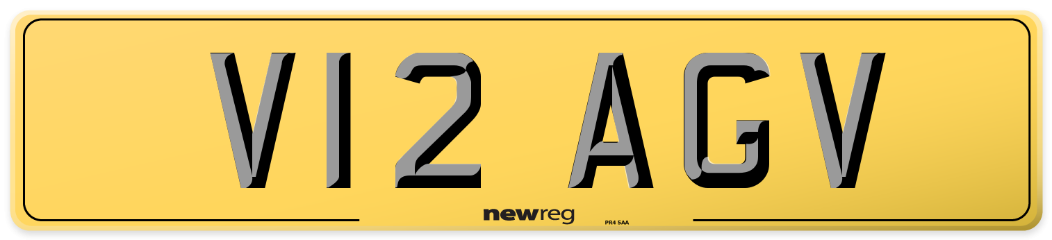 V12 AGV Rear Number Plate
