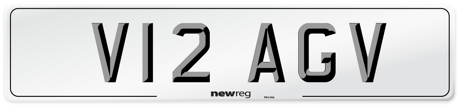 V12 AGV Front Number Plate