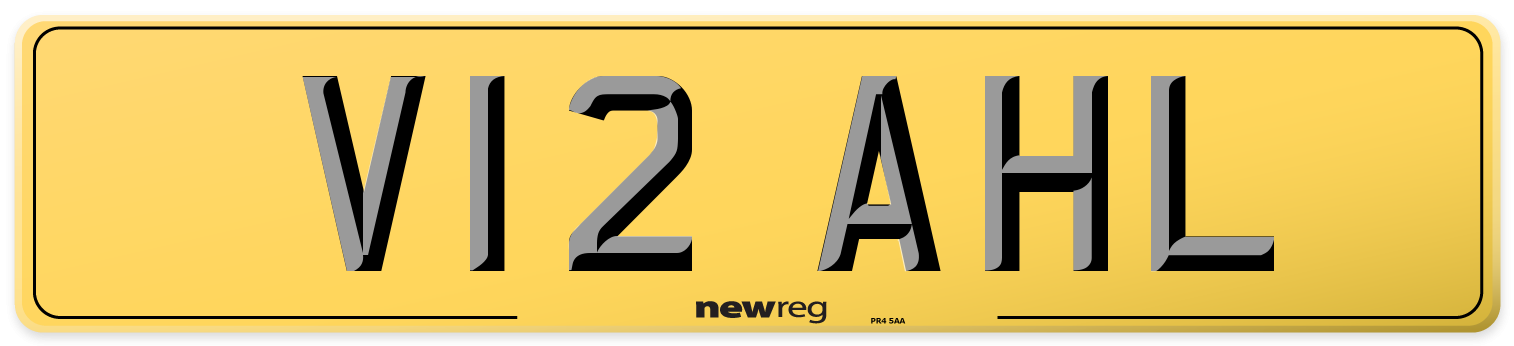 V12 AHL Rear Number Plate