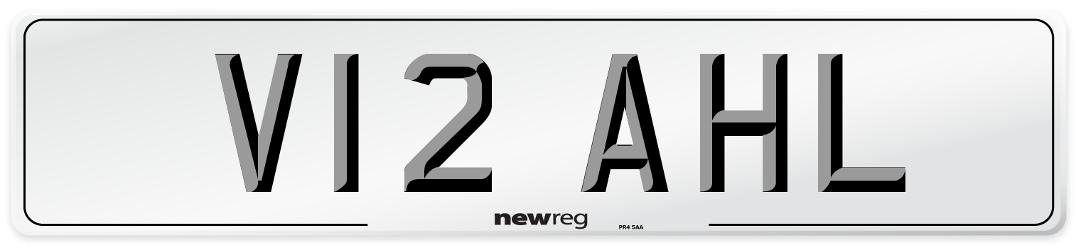 V12 AHL Front Number Plate