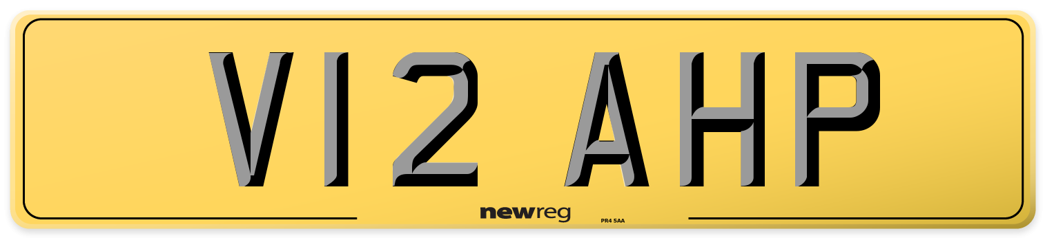 V12 AHP Rear Number Plate