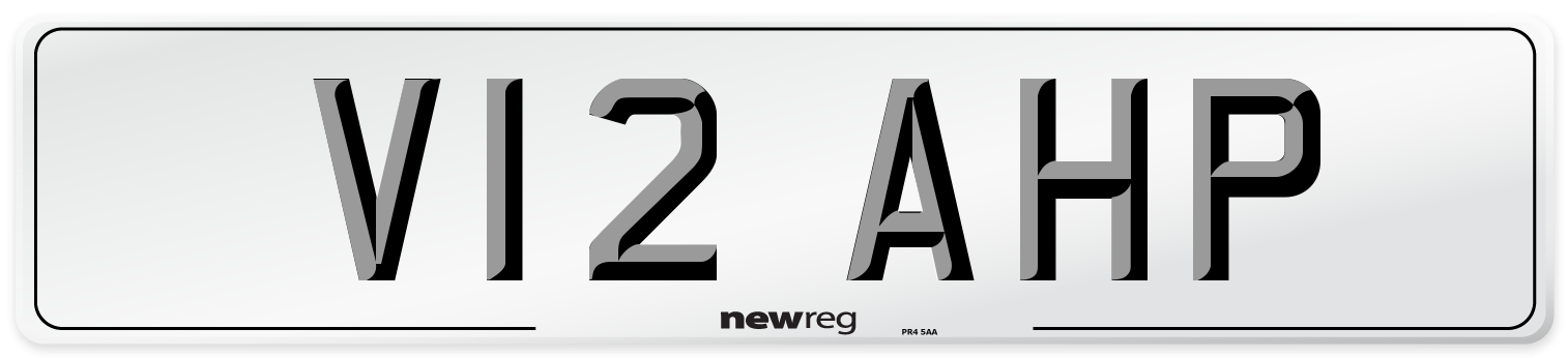V12 AHP Front Number Plate
