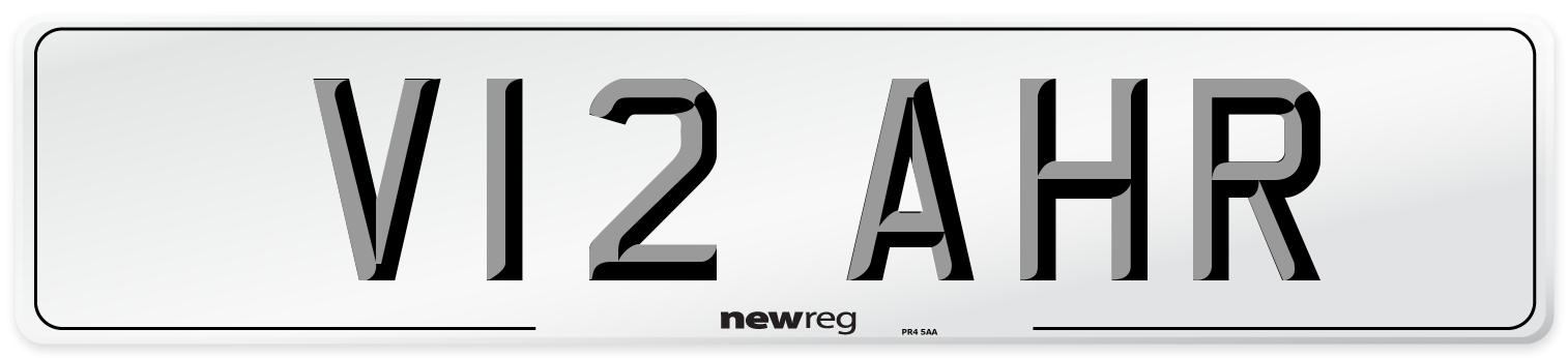 V12 AHR Front Number Plate