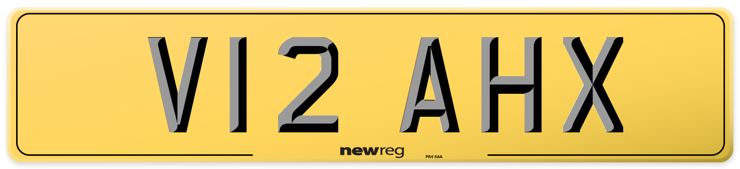 V12 AHX Rear Number Plate