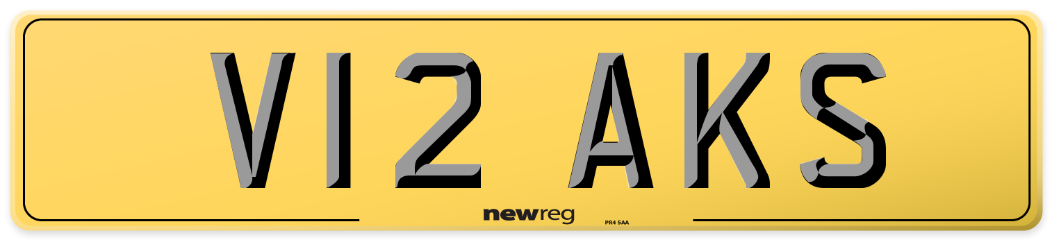 V12 AKS Rear Number Plate