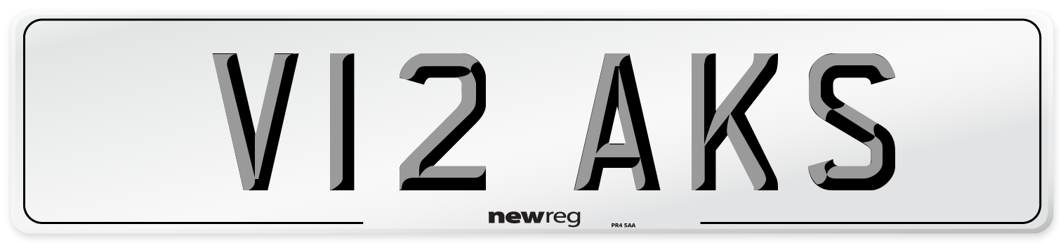 V12 AKS Front Number Plate