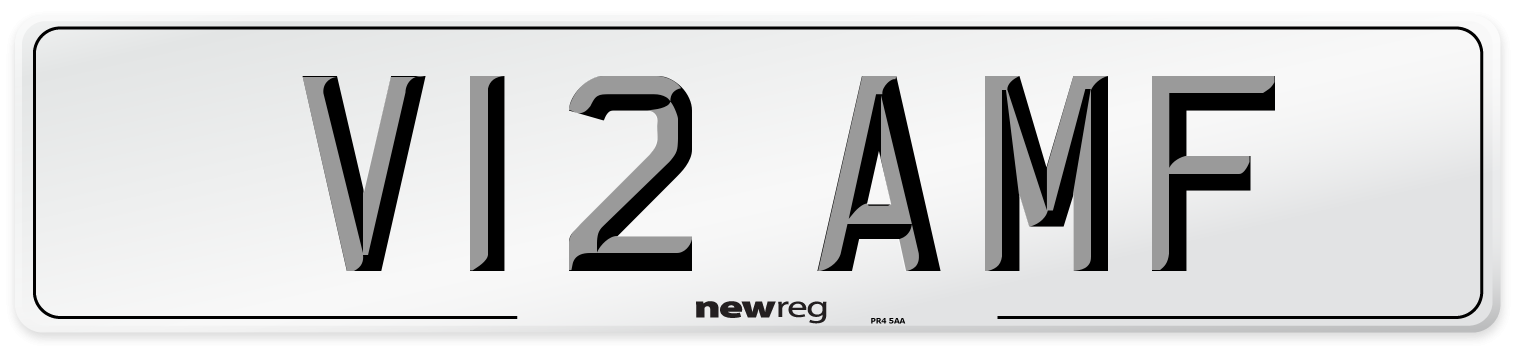 V12 AMF Front Number Plate