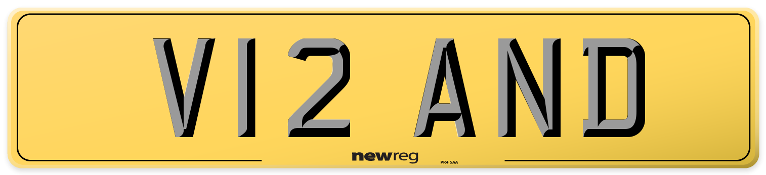 V12 AND Rear Number Plate