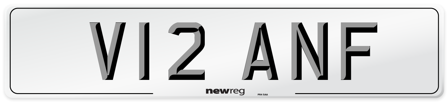 V12 ANF Front Number Plate