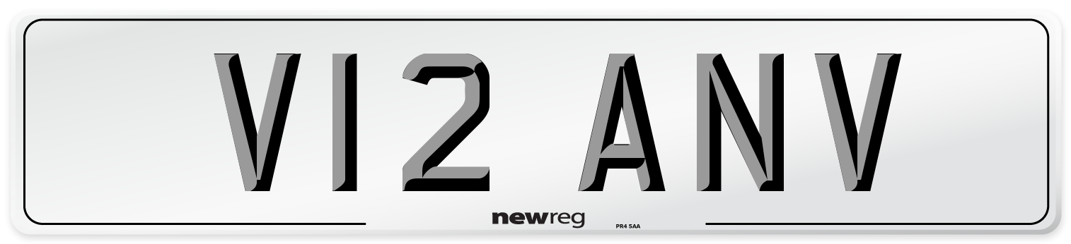 V12 ANV Front Number Plate