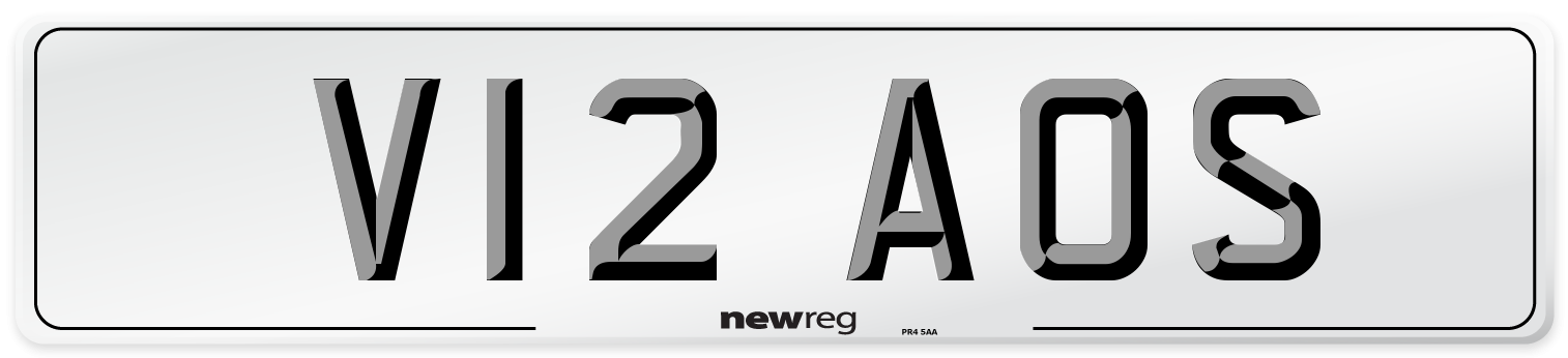 V12 AOS Front Number Plate