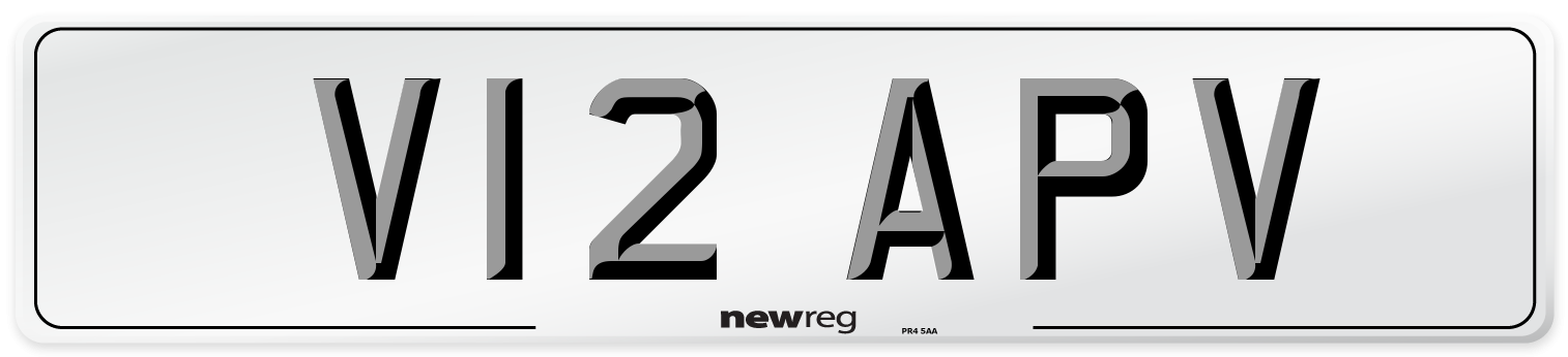 V12 APV Front Number Plate