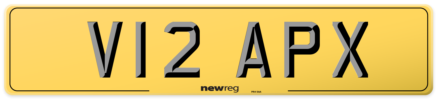 V12 APX Rear Number Plate
