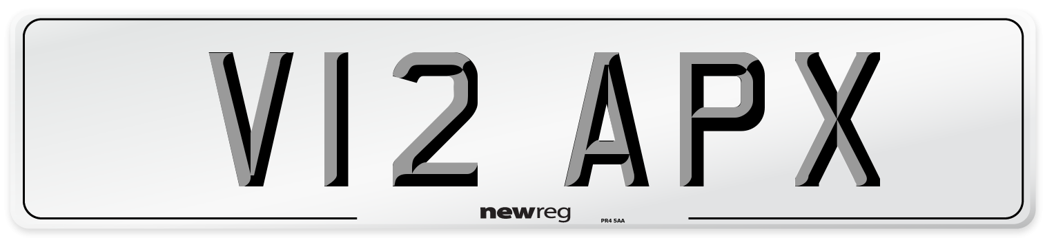 V12 APX Front Number Plate