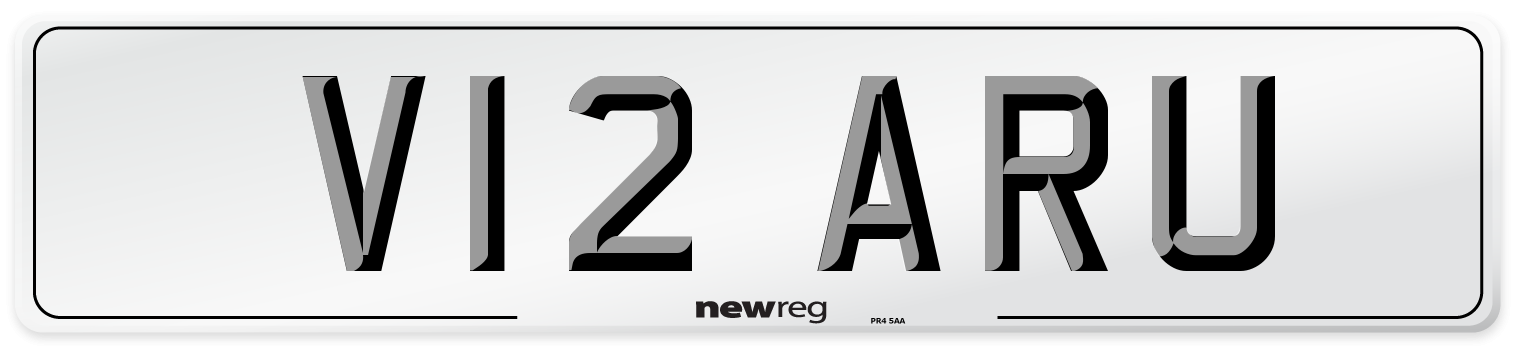 V12 ARU Front Number Plate