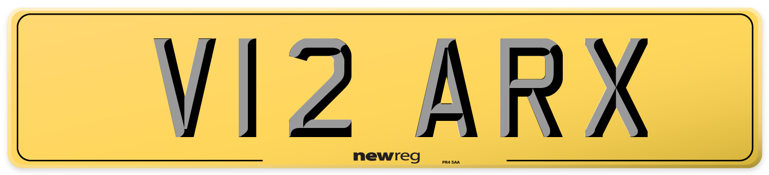 V12 ARX Rear Number Plate