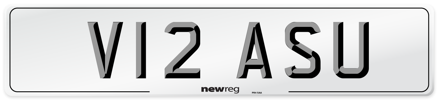 V12 ASU Front Number Plate