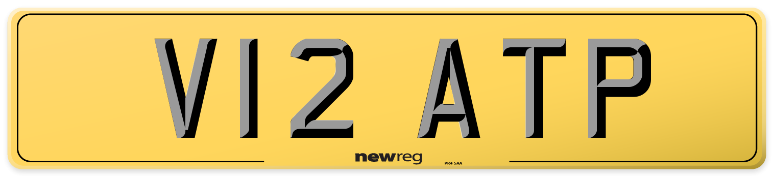 V12 ATP Rear Number Plate