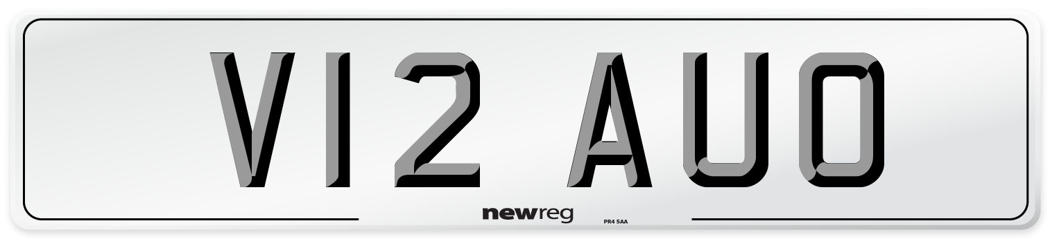 V12 AUO Front Number Plate