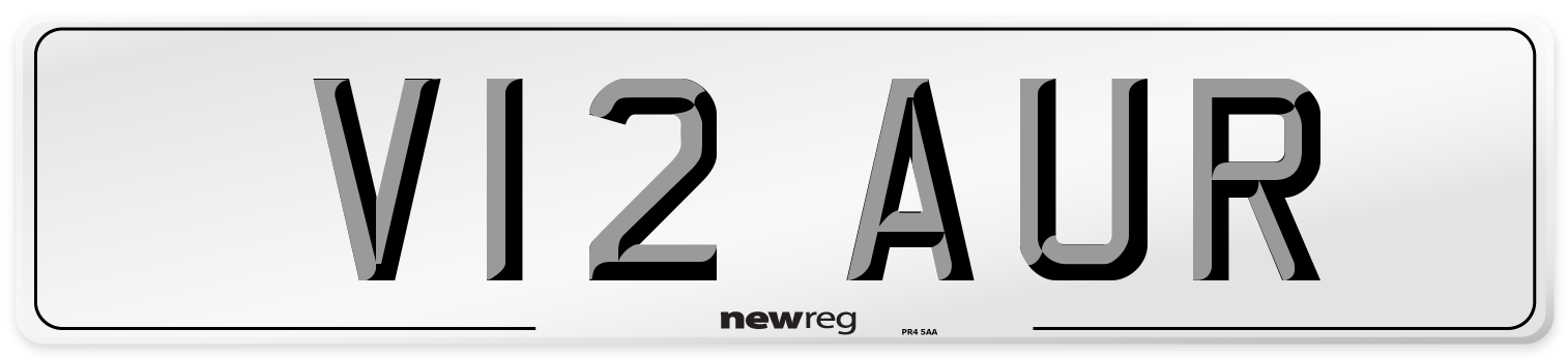 V12 AUR Front Number Plate