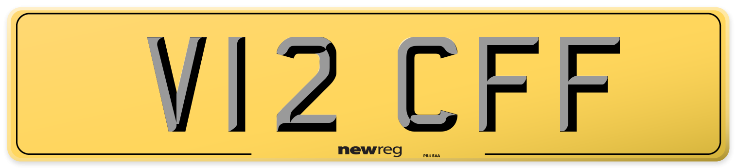 V12 CFF Rear Number Plate