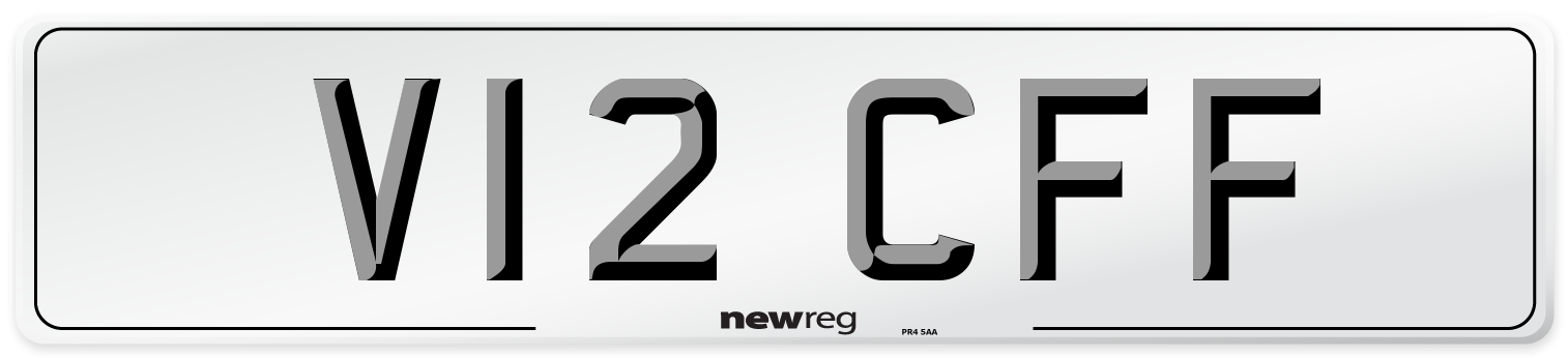 V12 CFF Front Number Plate