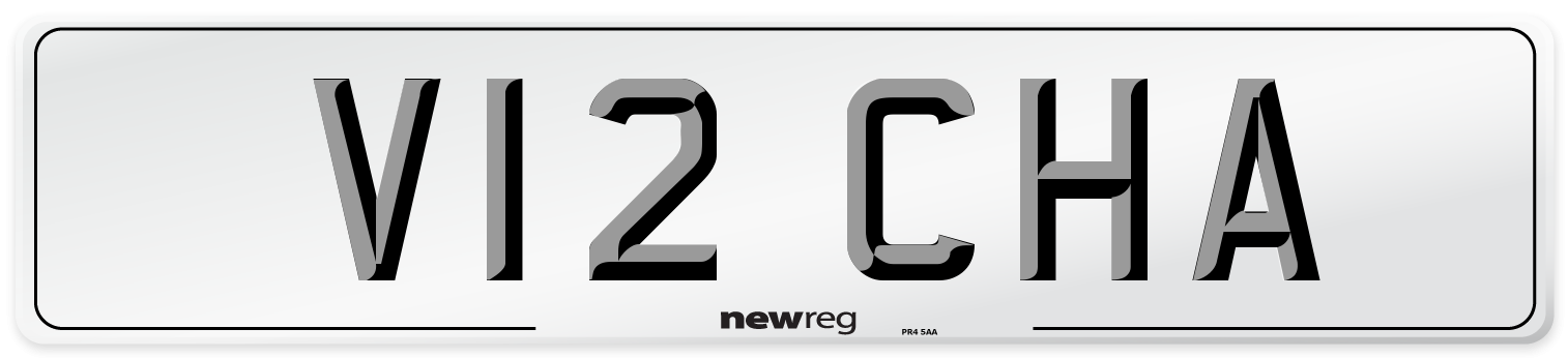V12 CHA Front Number Plate