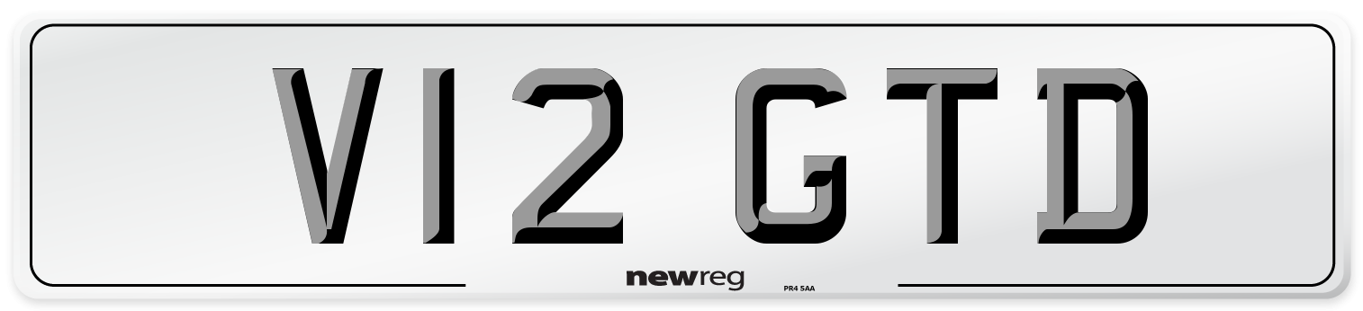 V12 GTD Front Number Plate