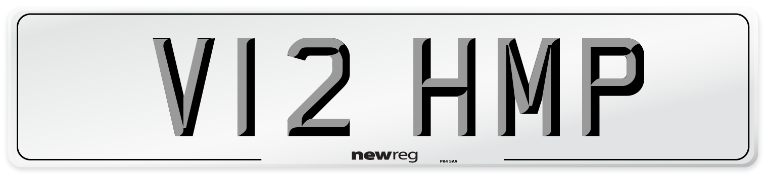 V12 HMP Front Number Plate