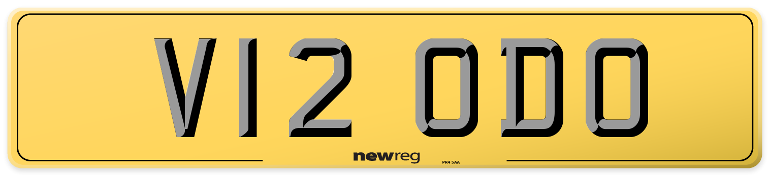 V12 ODO Rear Number Plate