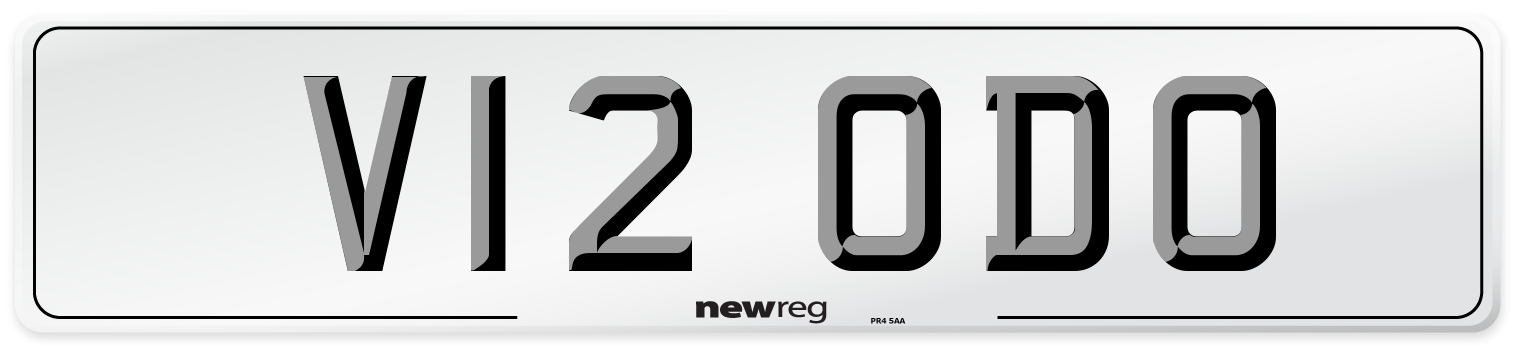 V12 ODO Front Number Plate
