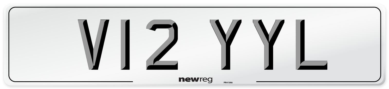 V12 YYL Front Number Plate