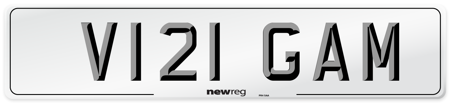 V121 GAM Front Number Plate
