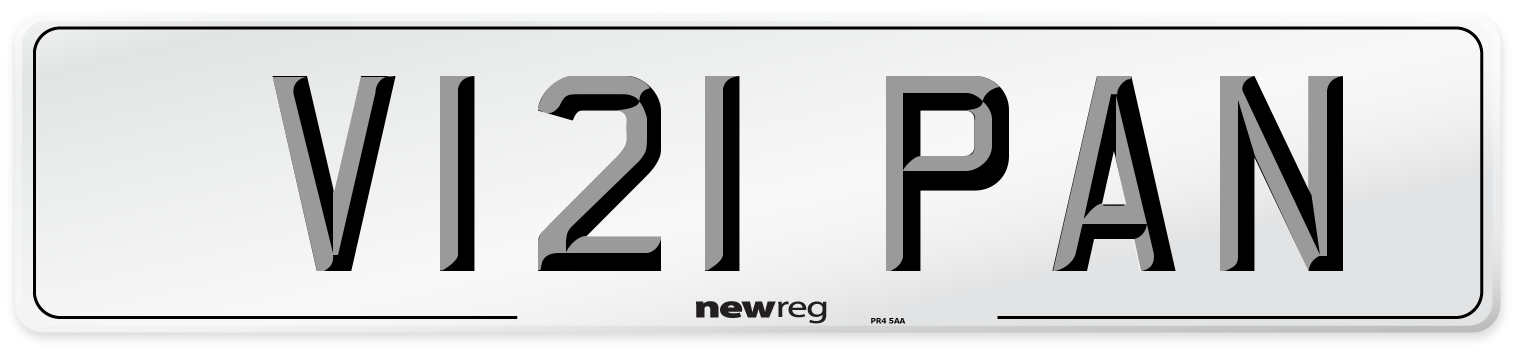 V121 PAN Front Number Plate