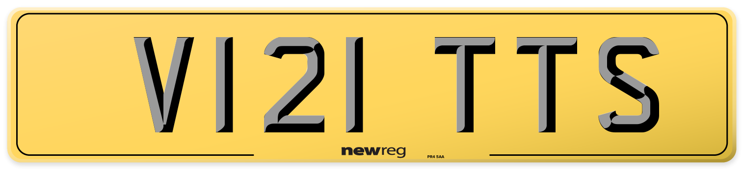 V121 TTS Rear Number Plate